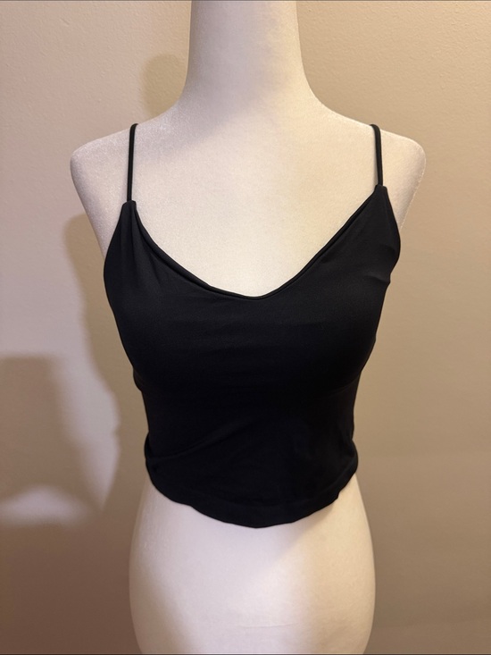 Anthropologie Tops - Anthropology Women's Black Spaghetti Strap Crop Tank Top size S/M